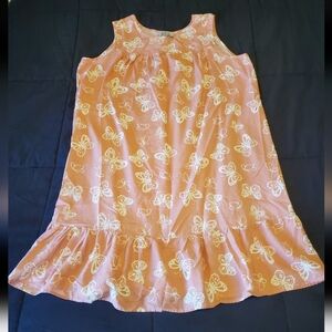 Vintage 80s/90s Anthony Richard Pink Butterfly Shift Dress 2X